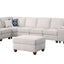 Ted - Sectional Sofa With Ottoman - Beige