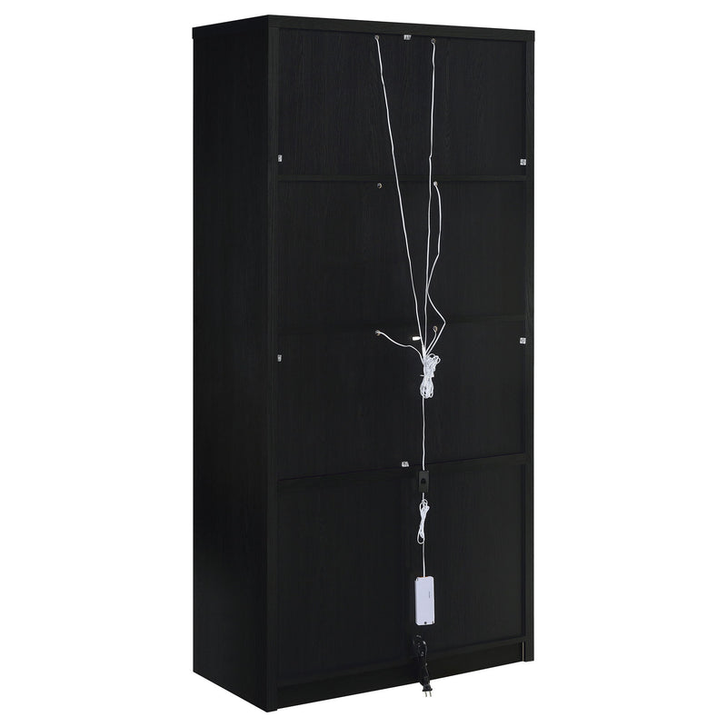 Shayne - 4 Door Display Cabinet With LED Lighting - Black