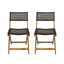 Bistro Foldable Chair With Wicker Backrest
