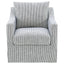 Merced - Upholstered Sloped Arm Accent Swivel Chair With 360 Degree Swivel Base - Gray