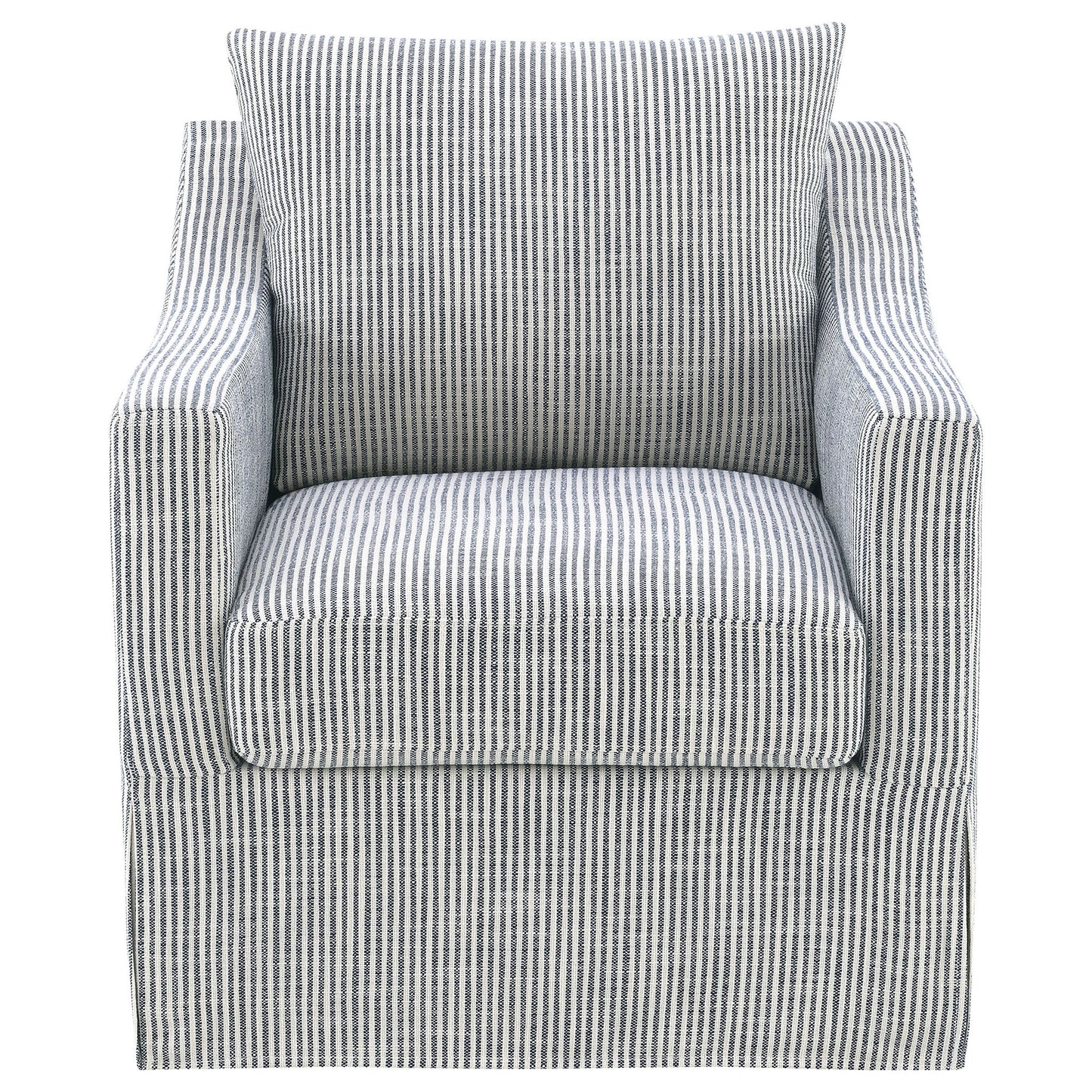Merced - Upholstered Sloped Arm Accent Swivel Chair With 360 Degree Swivel Base - Gray