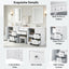 Double Sink Bathroom Vanity With Countertop, 2 Ceramic Sinks, 6 Drawers, Soft Close Design