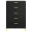 Lexie - 5 Drawer Rectangular Chest - Black