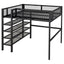 Loft Bed With 4 Tier Shelves And Storage