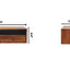 Lunar - 2 Drawer Wall Mounted Media Unit - Brown