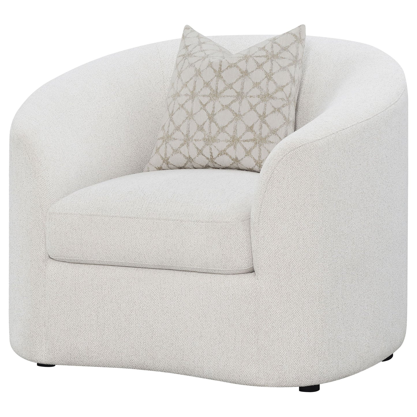 Rory - Sloped Arms Chair With Pillow - White
