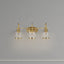 3 Lights Brush Vanity Light - Clear / Gold