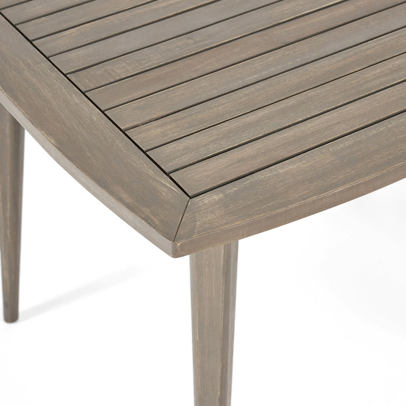 Modern Indoor Square Acacia Wood Dining Table With Toothpick Leg Design
