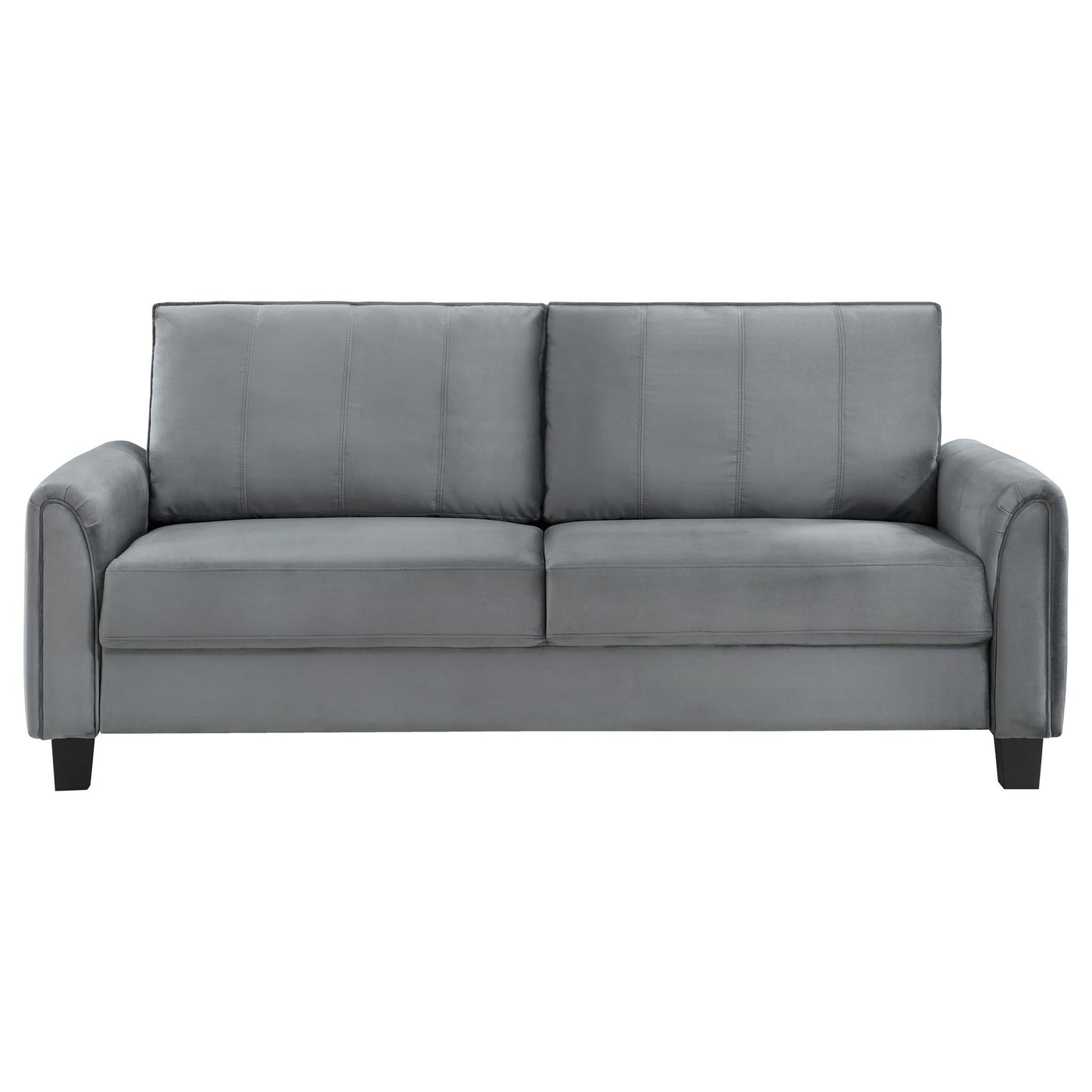 Dixon - Upholstered Sofa With Rounded Arms And Texture - Gray