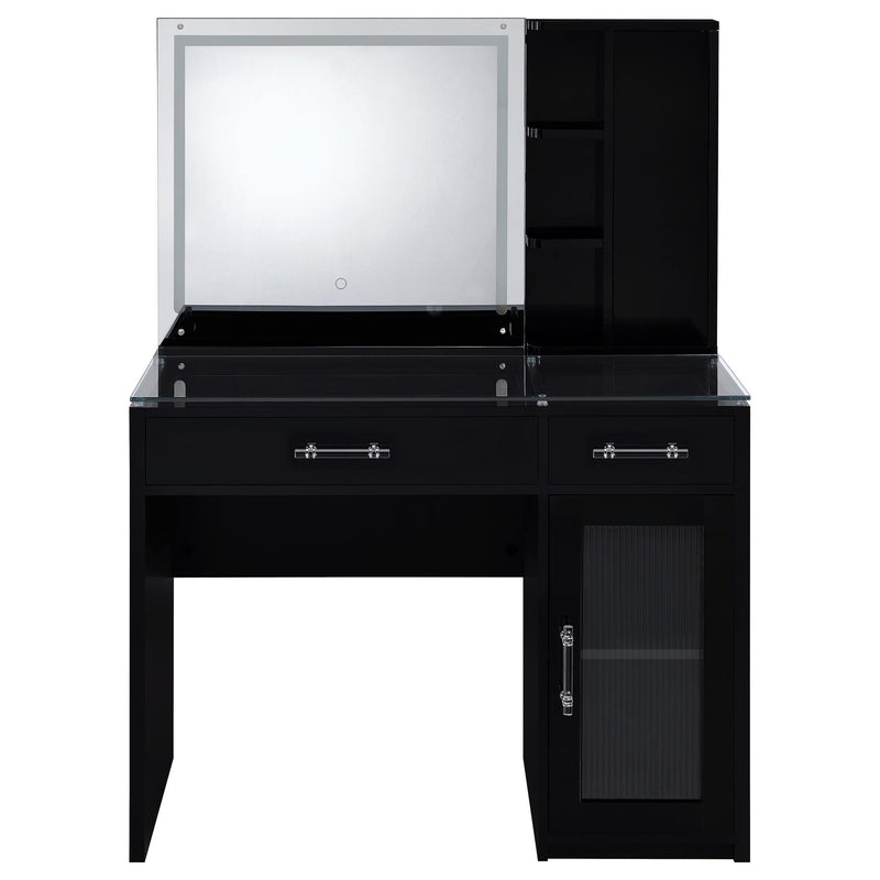 Kerr - 2 Drawer Makeup Vanity Table With Mirror And Stool