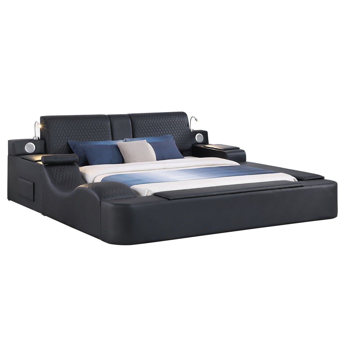 Zoya - Smart Multifunctional Bed, Built In Bluetooth Speakers, USB Charging