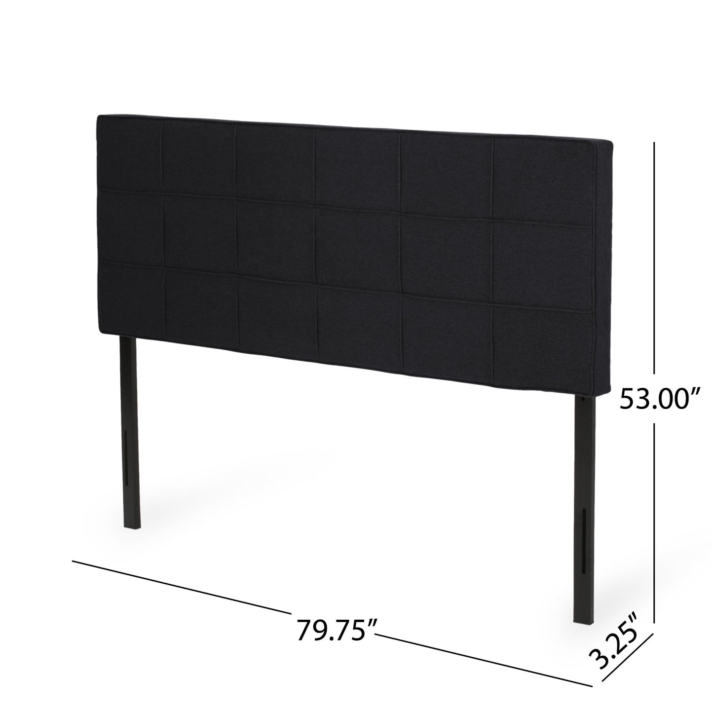 Marakesh - Contemporary Fabric Upholstered King / California King Headboard - Black