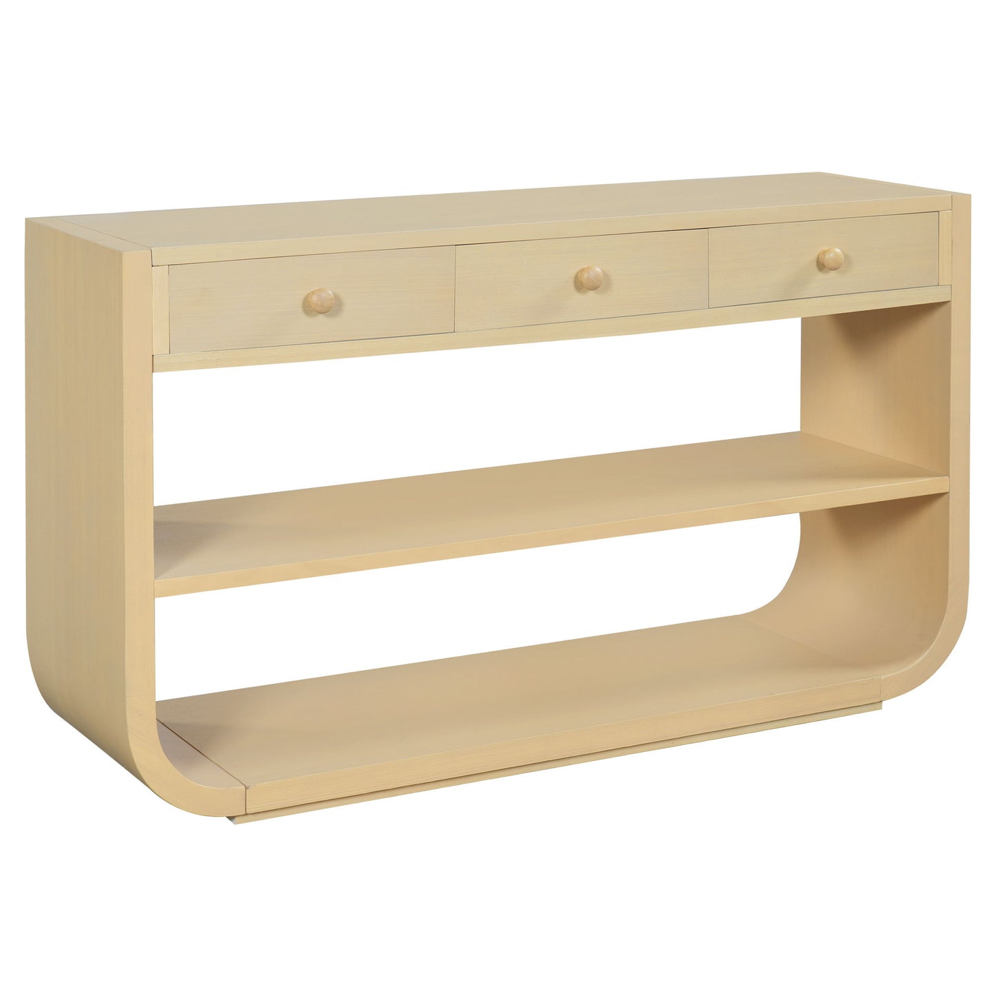 Console Table With 3 Soft Close Drawers & 2 Open Shelves