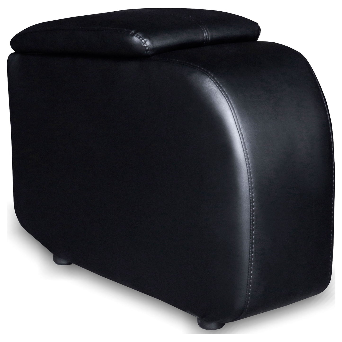 Greenfield - 4 Seater Home Theater With Wedge Console Recliners With Built In Storage And Cup Holders - Black