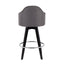 Ahoy - Contemporary Fixed Height Counter Stool With Round Footrest (Set of 2)