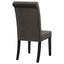 Side Chairs With Tufting Nailhead Trim (Set of 2) - Brown