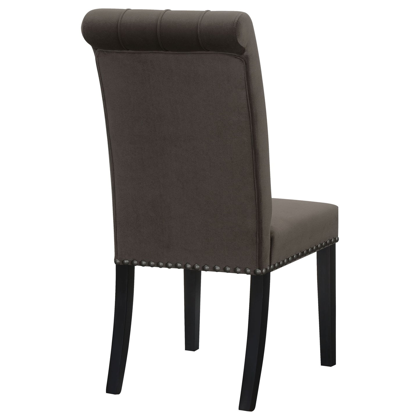 Side Chairs With Tufting Nailhead Trim (Set of 2) - Brown