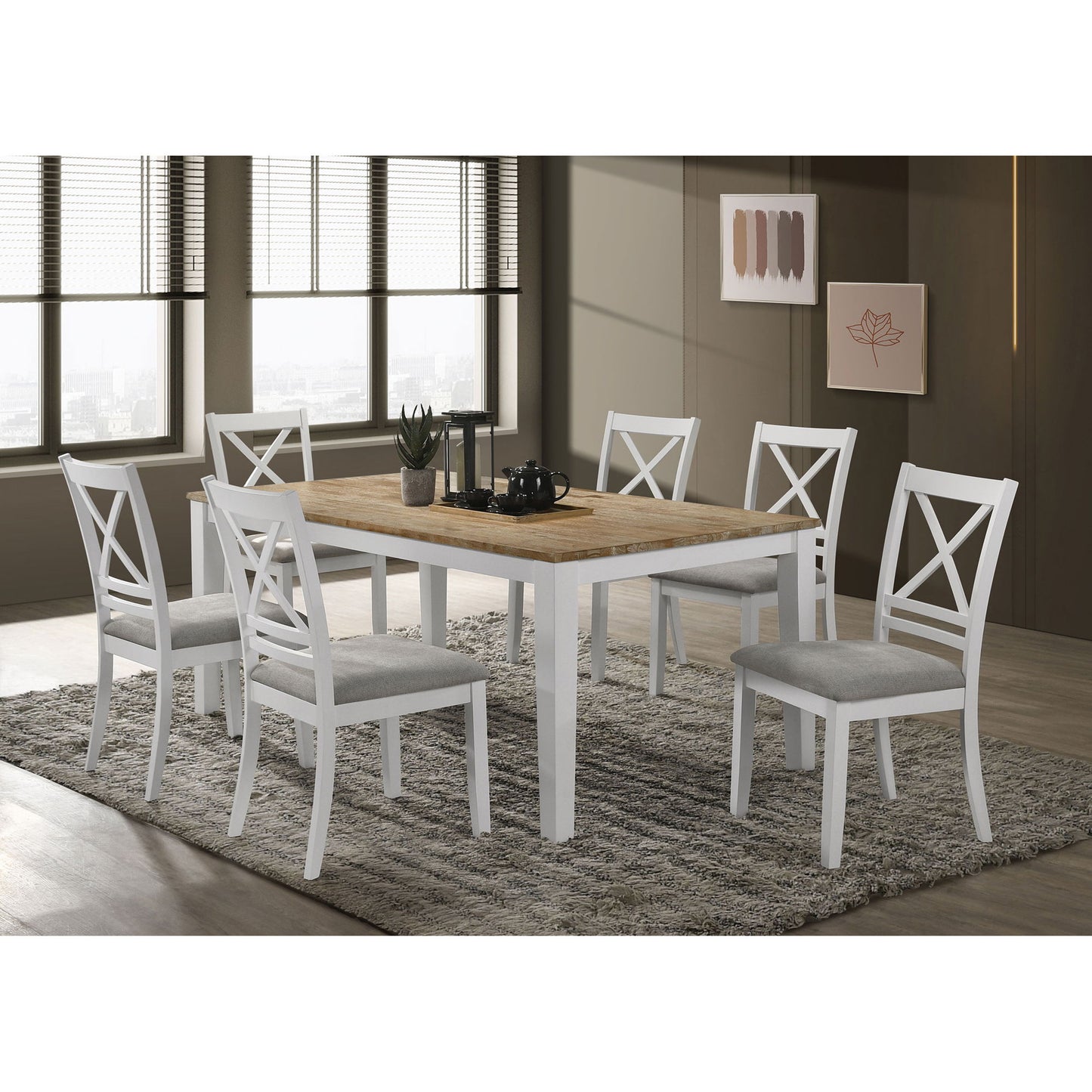 Evanston - Cross Back Dining Side Chair (Set of 2) - White