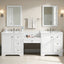 Double Sink Bathroom Vanity With Countertop, 2 Ceramic Sinks, 6 Drawers, Soft Close Design
