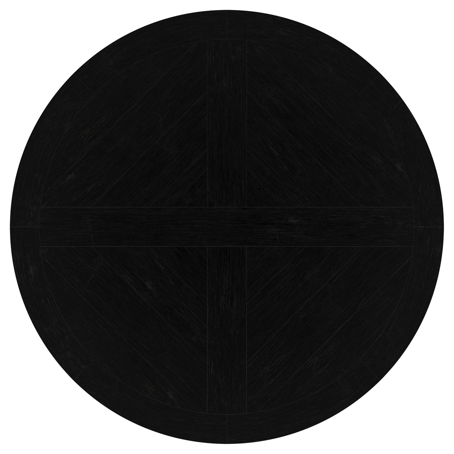 Allende - Round Dining Pedestal Table With Carved Base - Black