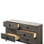 Avantika - Faux Marble Top Rustic Dresser - Gray / Marble / Oak