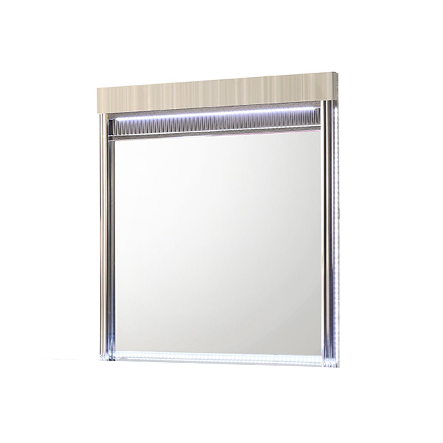 Leonor - Mirror With LED Light Frame - Gray