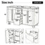 Double Sink Bathroom Vanity With Sinks, Soft Close Doors & 3 Drawers - Wood