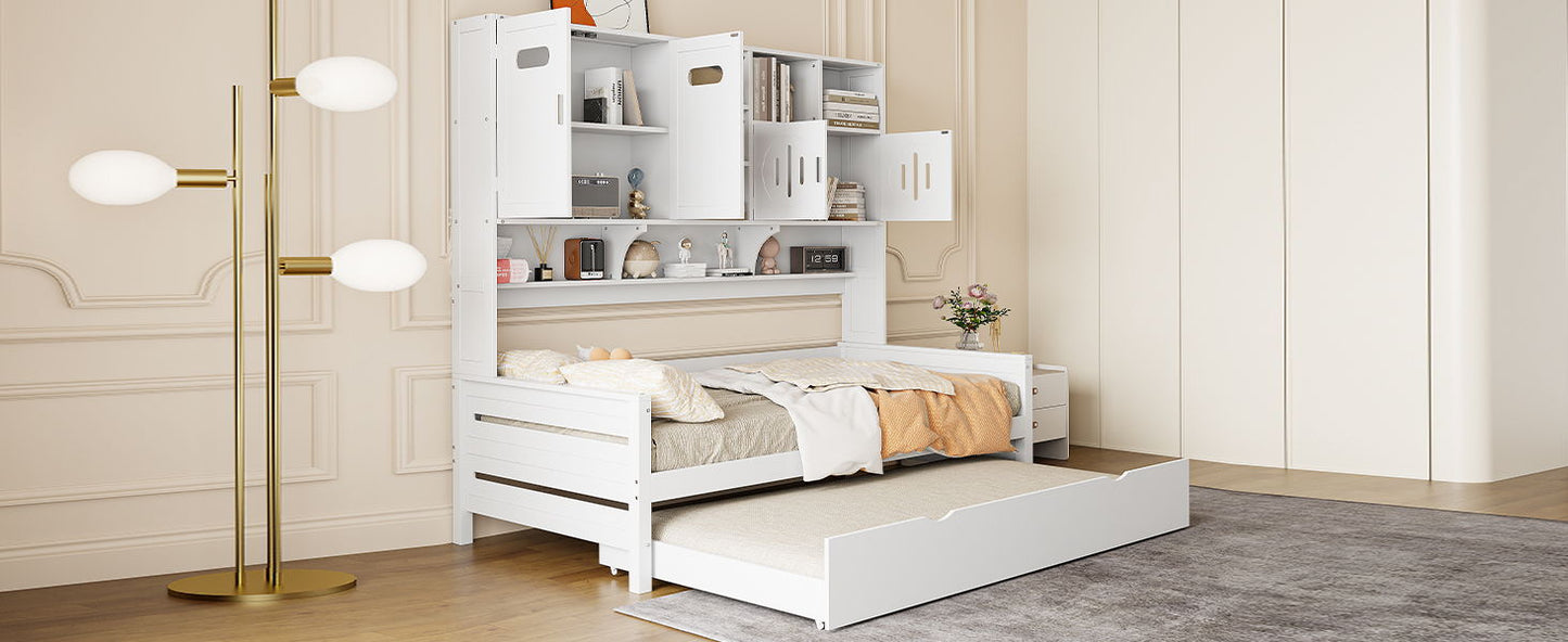 Daybed & All-In-One Cabinet And Shelf