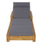 Chaise Lounge Set With 4 Fold Cushion And Built In Headrest, 3 Position Adjustable