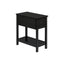Accent End Table, 2 Tier, Narrow, Lamp, Storage Drawer, Charming Design