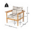 Terassi - Outdoor Lounge Chair (Set of 2) With Cushions - Beige / Light Teak