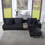 Memphis - Reversible Sectional Sofa Ottoman With Storage Compartment, Drawer, USB ports, Charging Outlets