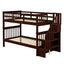 Stairway Bunk Bed With Storage And Guard Rail For Bedroom