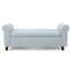 Hayes - Contemporary Armed Storage Bench With Rolled Arms And Button Tufting