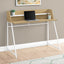 Computer Desk For Home Office, Laptop, Storage Shelves, Marble Look Contemporary & Modern