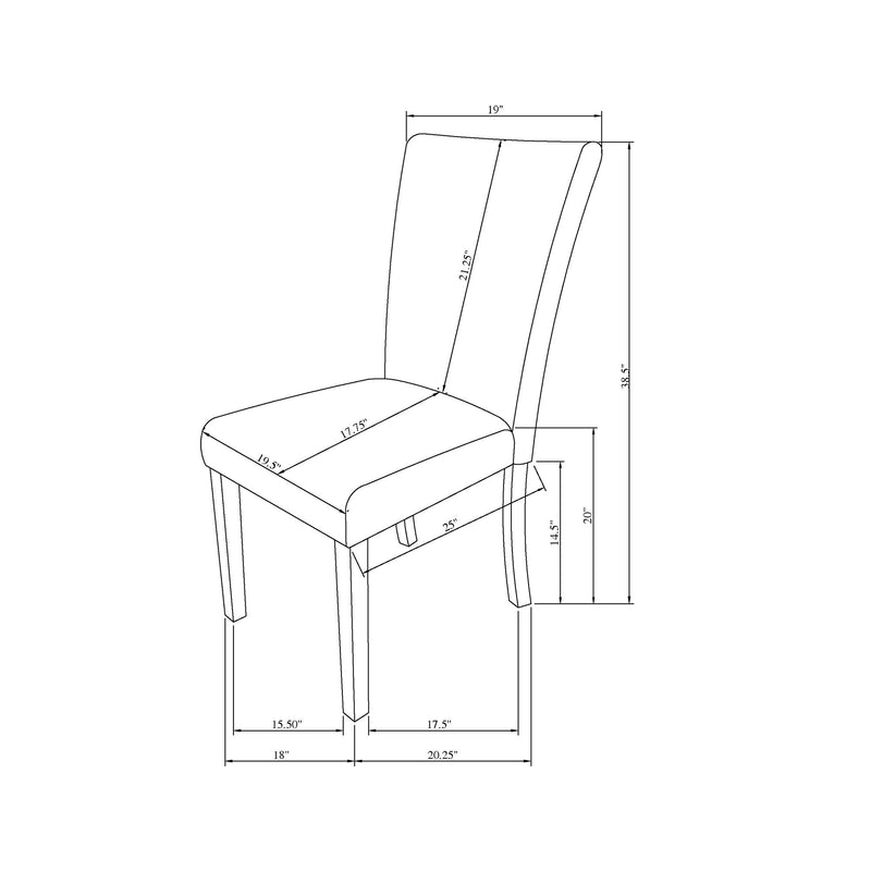 Oceanic - Silla de comedor (Juego de 2) - Gris