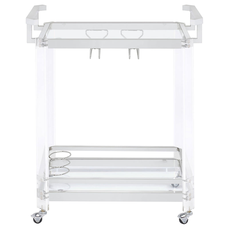 Kempton - 2 Tier Bar Cart - Chrome
