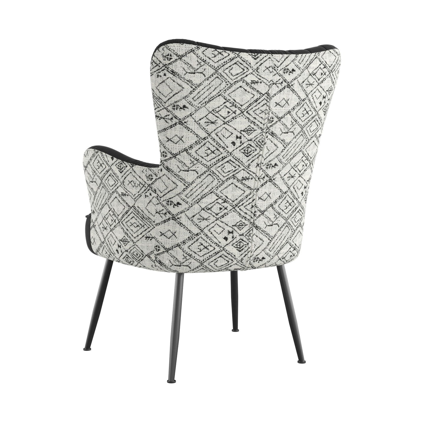Accent Chair With Unique Print Fabric