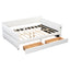 Queen Upholstered Platform Bed With USB Charging And 2 Storage Drawers - White
