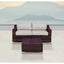 Wicker 2 Person Conversation Set, Durable Outdoor Seating With Cushions Mix - Brown Mix