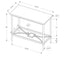 Accent Side Table, Narrow, Small, 2 Tier, Elegant Design