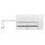 Loft Bed With Retractable Writing Desk And 4 Drawers, With Lateral Portable Desk And Shelves