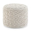 Coates - Round Macrame Pouf - Natural