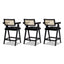 Milan - Modern Webbing Back Stool With Arms (Set of 3)