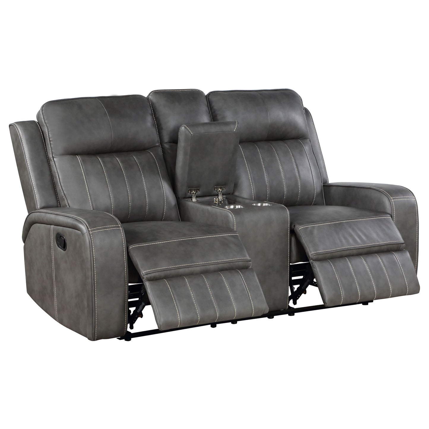Forrest - 2 Piece Motion Reclining Sofa Set - Gray