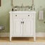 Vintage Bathroom Vanity With Sink, Rustic Cabinet With Soft Close Doors