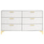 Karena - Rectangular 6 Drawer Dresser - White