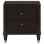 Niguel - 2 Drawer Nightstand With Felt Lined Top Drawer - Brown