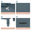 Bathroom Vanity With Sink, 2 Doors 2 Drawers, Freestanding Design