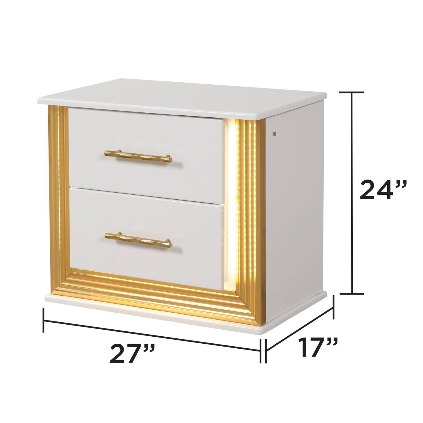 Obsession - 2 Drawer Nightstand - White
